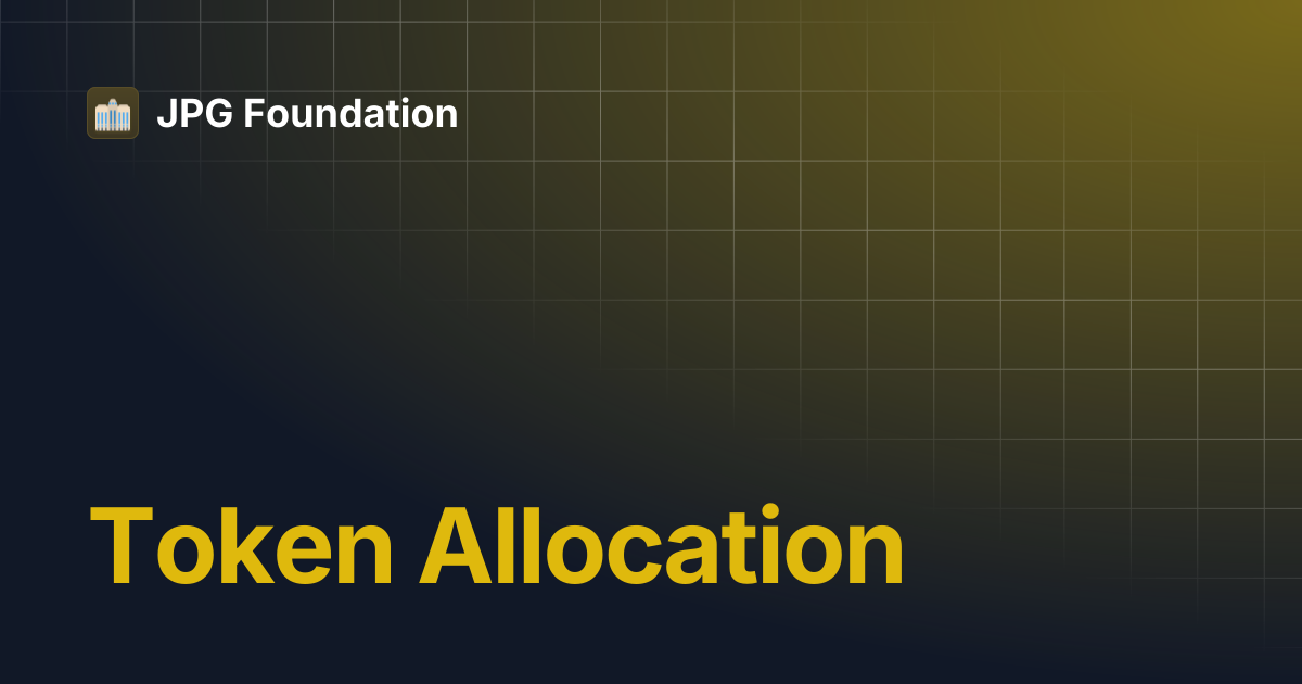Token Allocation | JPG Foundation
